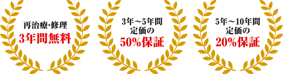 当院独自の無料10年保証